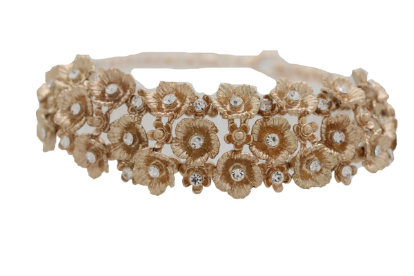 Brand New Women Gold Metal Chain Boot Bracelet Western Bling Flower Anklet Charm Bridal