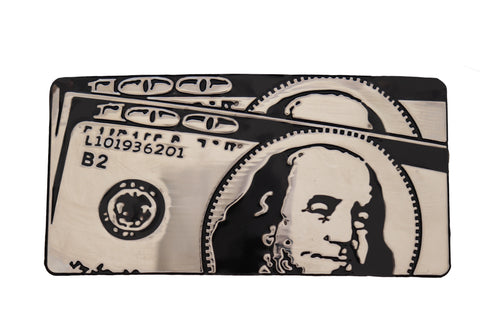 Brand New Men Women Silver Metal Belt Buckle Hip Hop Street Fashion Club 100$ Bill Money