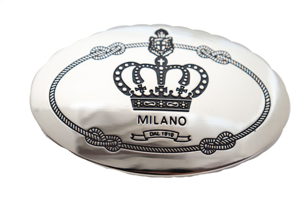Brand New Men Women Silver Metal Fashion Belt Buckle King Queen Crown Cross Oval Milano