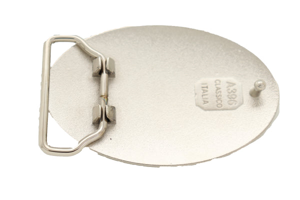 Brand New Men Women Silver Metal Fashion Belt Buckle King Queen Crown Cross Oval Milano