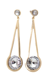 Elegant Fancy Earrings Set Gold Metal Hook Dangle Fashion Bling Jewelry