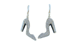 Earrings Set Gold Metal Fancy Fashion Pump Shoes Earrings Bling Sexy Party Look