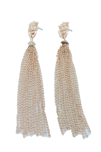 Brand New Women Earrings Set Fashion Jewelry Gold Metal Chain Long Tassel Lion Charm Sexy Fringes