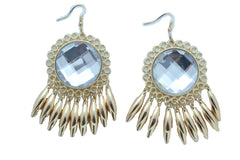 Earrings Set Hook Gold Shiny Sun Flower Charm Bling Style Sexy Look