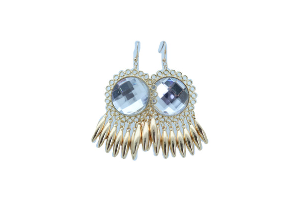 Brand New Women Earrings Set Hook Fashion Jewelry Gold Shiny Sun Flower Charm Bling Style Sexy Look