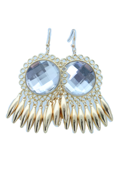 Brand New Women Earrings Set Hook Fashion Jewelry Gold Shiny Sun Flower Charm Bling Style Sexy Look