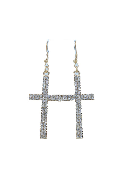 Brand New Women Earrings Set Fashion Jewelry Gold Metal Silver Bling Thick Cross Weekend