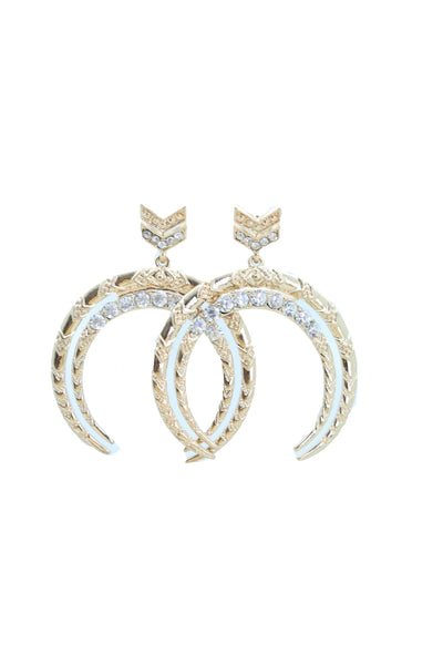 Brand New Women Gold Metal Earrings Set Fashion Dangle Bling Crescent Moon Arrow Urban Style