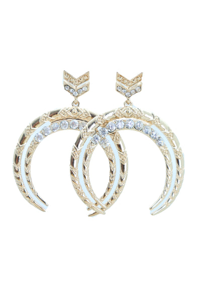 Brand New Women Gold Metal Earrings Set Fashion Dangle Bling Crescent Moon Arrow Urban Style