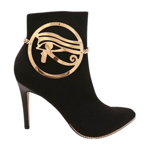 Brand New Women Gold Metal Boot Chain Bracelet Shoe Egiptian Pharaoh Charm