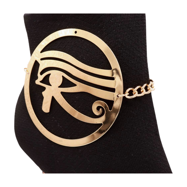 Brand New Women Gold Metal Boot Chain Bracelet Shoe Egiptian Pharaoh Charm