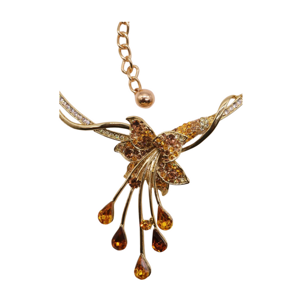 Brand New Women Gold Metal Chain Boot Bracelet Shoe Lily Flower Charm