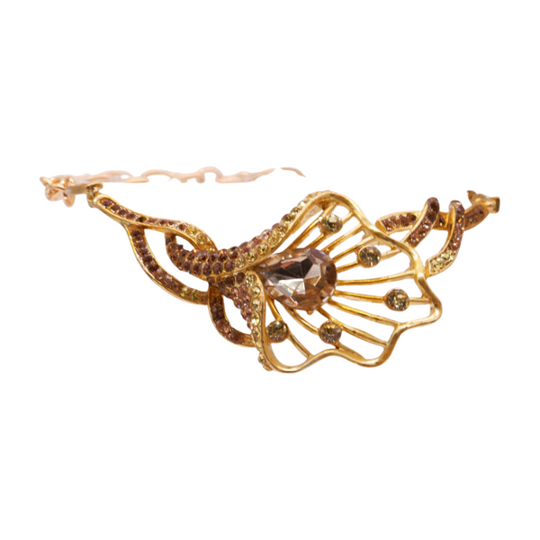 Brand New Women Gold Metal Chain Boot Bracelet Shoe Anklet Lily Flower Charm
