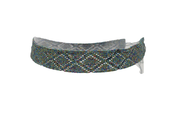Brand New Women Green Color Beads Waistband Trendy Tie Fashion Belt Hip Waist Fit Size S M