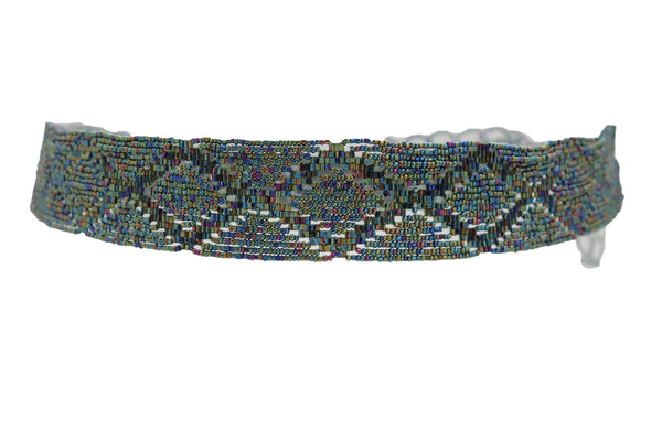 Brand New Women Green Color Beads Waistband Trendy Tie Fashion Belt Hip Waist Fit Size S M
