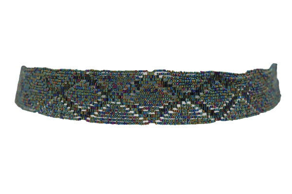 Brand New Women Green Color Beads Waistband Trendy Tie Fashion Belt Hip Waist Fit Size S M