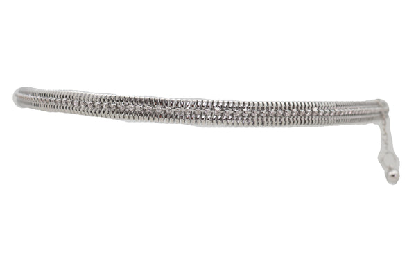 Brand New Women Silver Metal Chain Bling Skinny High Waist Hip Fashion Belt Fit Size S M L