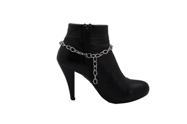 Brand New Women Silver Metal Chain Western Boot Bracelet Shoe Ethnic Charm Anklet Jewelry
