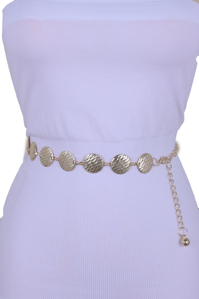 Black Tie Indian Fashion Belt Beads Gold Coin Charms Hip High Waist New Women Accessories XS S M