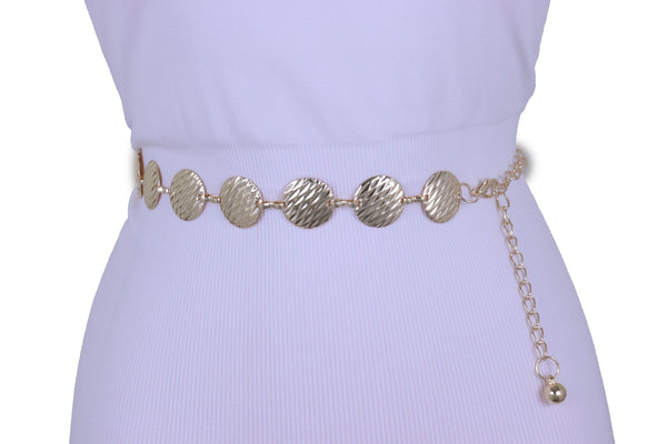 Black Tie Indian Fashion Belt Beads Gold Coin Charms Hip High Waist New Women Accessories XS S M