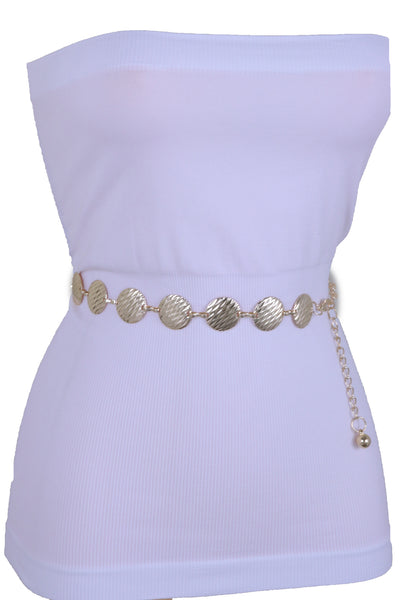 Black Tie Indian Fashion Belt Beads Gold Coin Charms Hip High Waist New Women Accessories XS S M