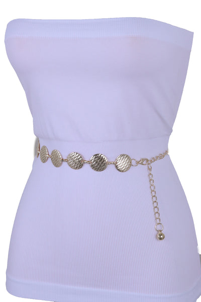 Black Tie Indian Fashion Belt Beads Gold Coin Charms Hip High Waist New Women Accessories XS S M