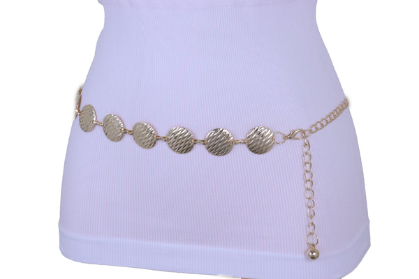 Black Tie Indian Fashion Belt Beads Gold Coin Charms Hip High Waist New Women Accessories XS S M