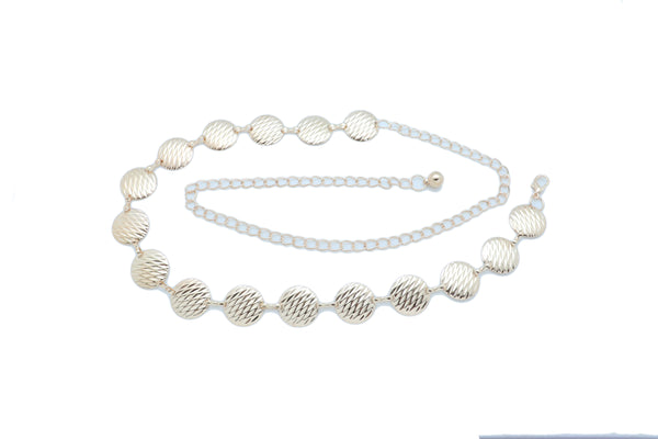 Black Tie Indian Fashion Belt Beads Gold Coin Charms Hip High Waist New Women Accessories XS S M