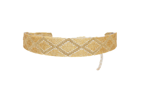 Women Tie Fashion Belt Yellow Gold Beads Wrap Around Hip High Waist Adjustable Size Band M L