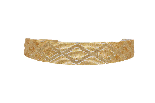 Women Tie Fashion Belt Yellow Gold Beads Wrap Around Hip High Waist Adjustable Size Band M L