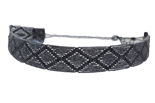 Brand New Women Hip High Waist Navy Blue Beads Waistband Wrap Around Tie Belt Fit Size M L