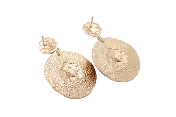 Brand New Women Big Hook Stud Earrings Set Fashion Jewelry Gold Lion Round Bling Jewelry