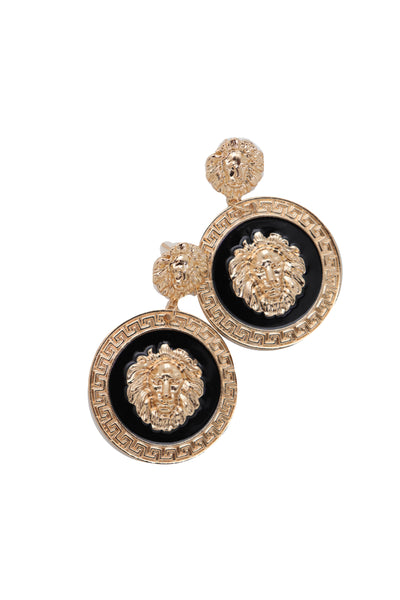 Brand New Women Big Hook Stud Earrings Set Fashion Jewelry Gold Lion Round Bling Jewelry