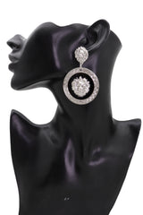 Sexy Silver Metal Earrings Set Fashion Lion Round Bling Cool Jewelry Stud