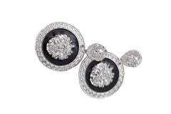 Sexy Silver Metal Earrings Set Fashion Lion Round Bling Cool Jewelry Stud