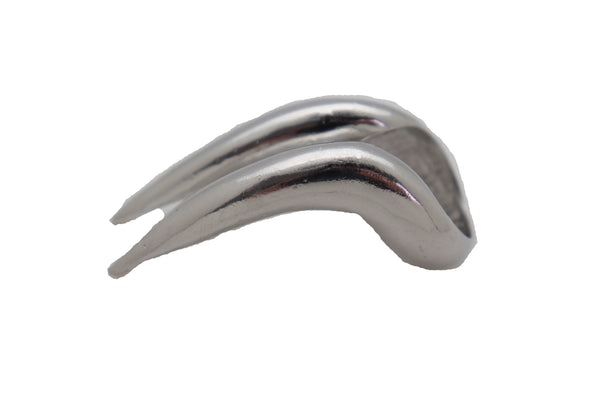 Women Gold Metal Ring Fashion Elastic Band Skeleton Bones Finger Hand