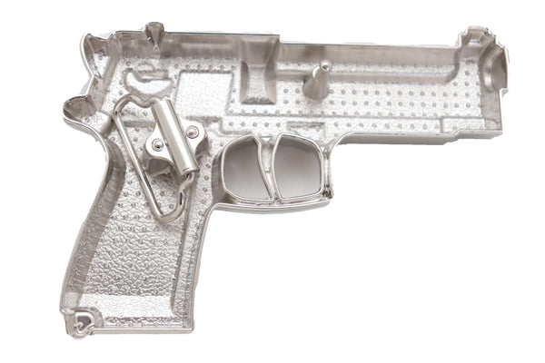 Brand New Men Big Belt Buckle Silver Metal Western Fashion Weapon Gun Pistol Gangster Hood
