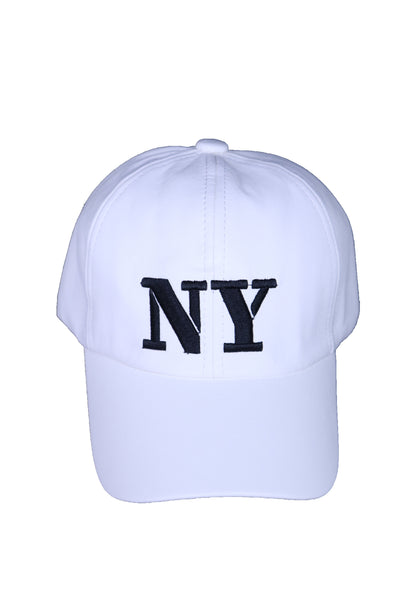 Brand New Women Men White Color Faux Leather Fashion Baseball Cap NY Hat Black New York