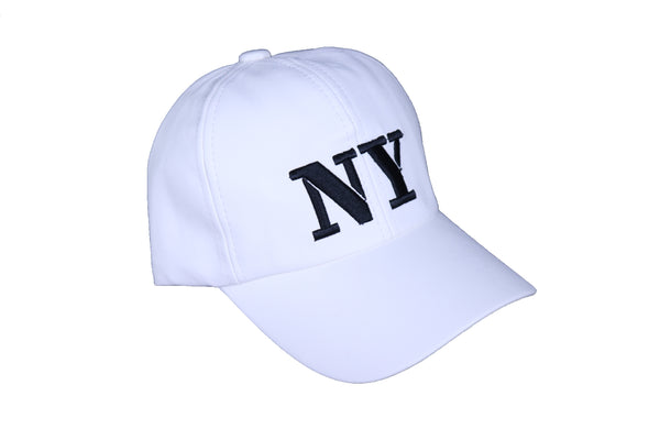 Brand New Women Men White Color Faux Leather Fashion Baseball Cap NY Hat Black New York