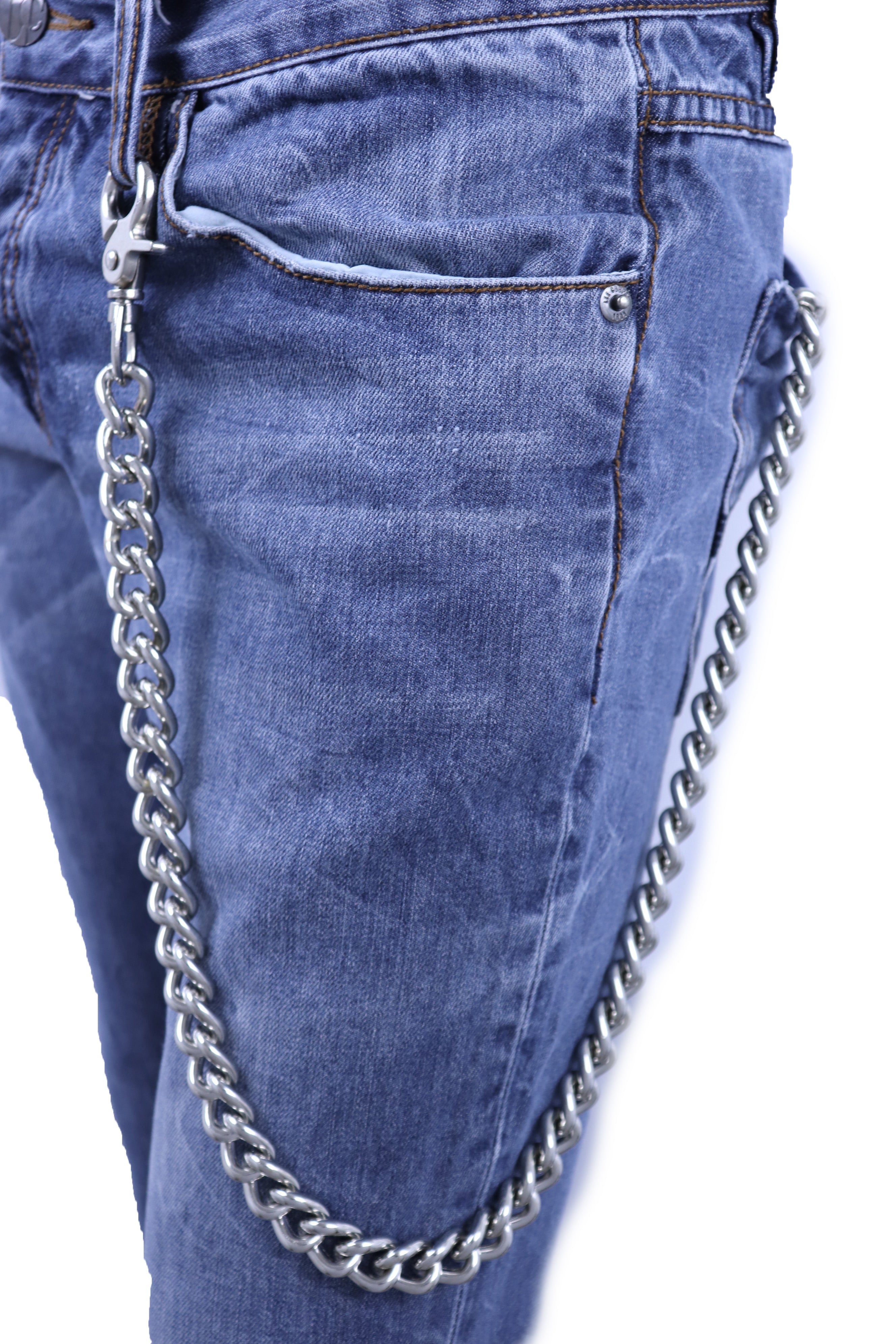Men Silver Long Metal Wallet Chunky Chain Thick Link Jeans Bold Biker –  alwaystyle4you