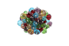 Multicolor Pompom Bead Ring