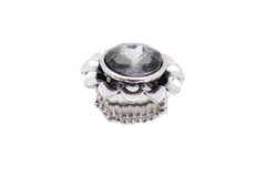 Women Silver Metal Flower Fashion Ring Jewelry Filigree Charm Elastic Band One Size Fits All
