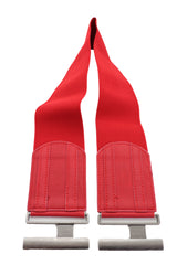 Red Elastic Fashion Wide Belt Silver Metal Buckle Adjustable Size S M