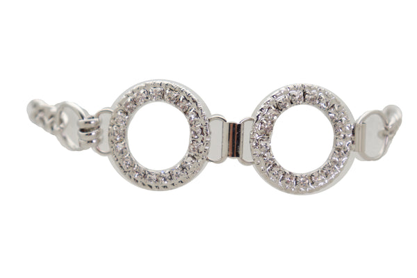 Brand New Women Silver Metal Chain Boot Bracelet Western Shoe Circle Round Anklet Charm