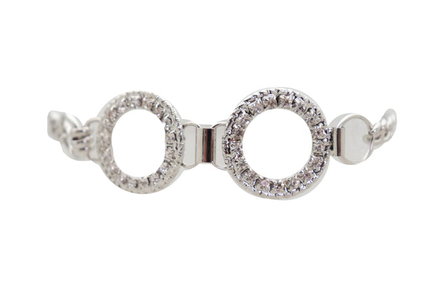 Brand New Women Silver Metal Chain Boot Bracelet Western Shoe Circle Round Anklet Charm