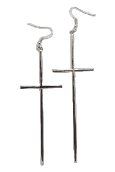 Brand New Women Large Size Metal Cross Earrings Set Hook Closer Fashion Religious Jewelry