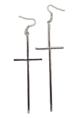Large Size Metal Cross Earrings Set Hook Closer Fashion Religious Jewelry