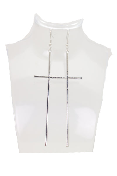 Brand New Women Large Size Metal Cross Earrings Set Hook Closer Fashion Religious Jewelry