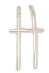 Long Cross Dangle Earrings