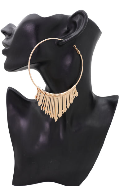 Brand New Women Earrings Set Special Fashion Jewelry Gold Metal Hoop Arrow Head Sexy Charm